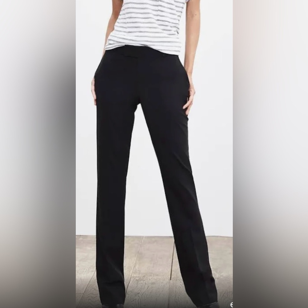 NWOT Woman’s Banana Republic Martin Fit Dressy Black Pants Size 8